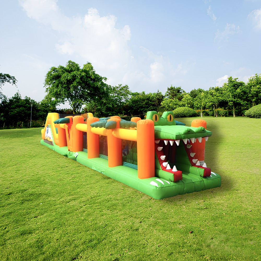 Photographie de l'animation gonflable : le parcours croco